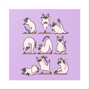 Siamese Cat Yoga Posters and Art